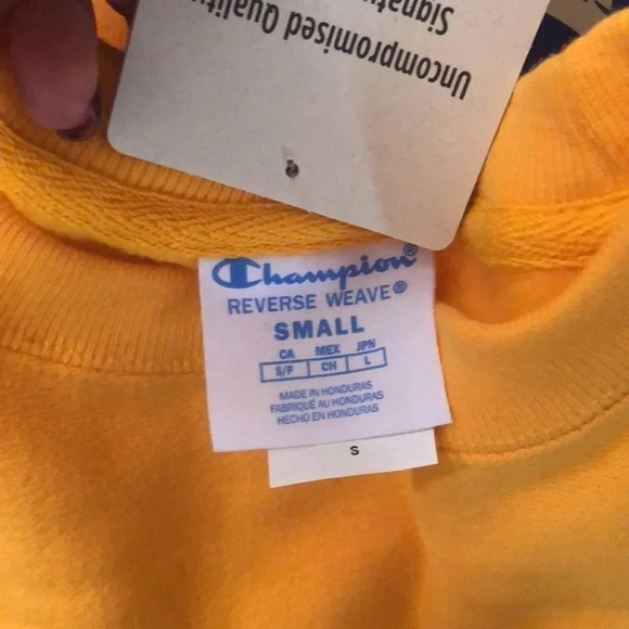Champion Reverse Weave Sweatshirt Gold S M - Picture 3 of 7